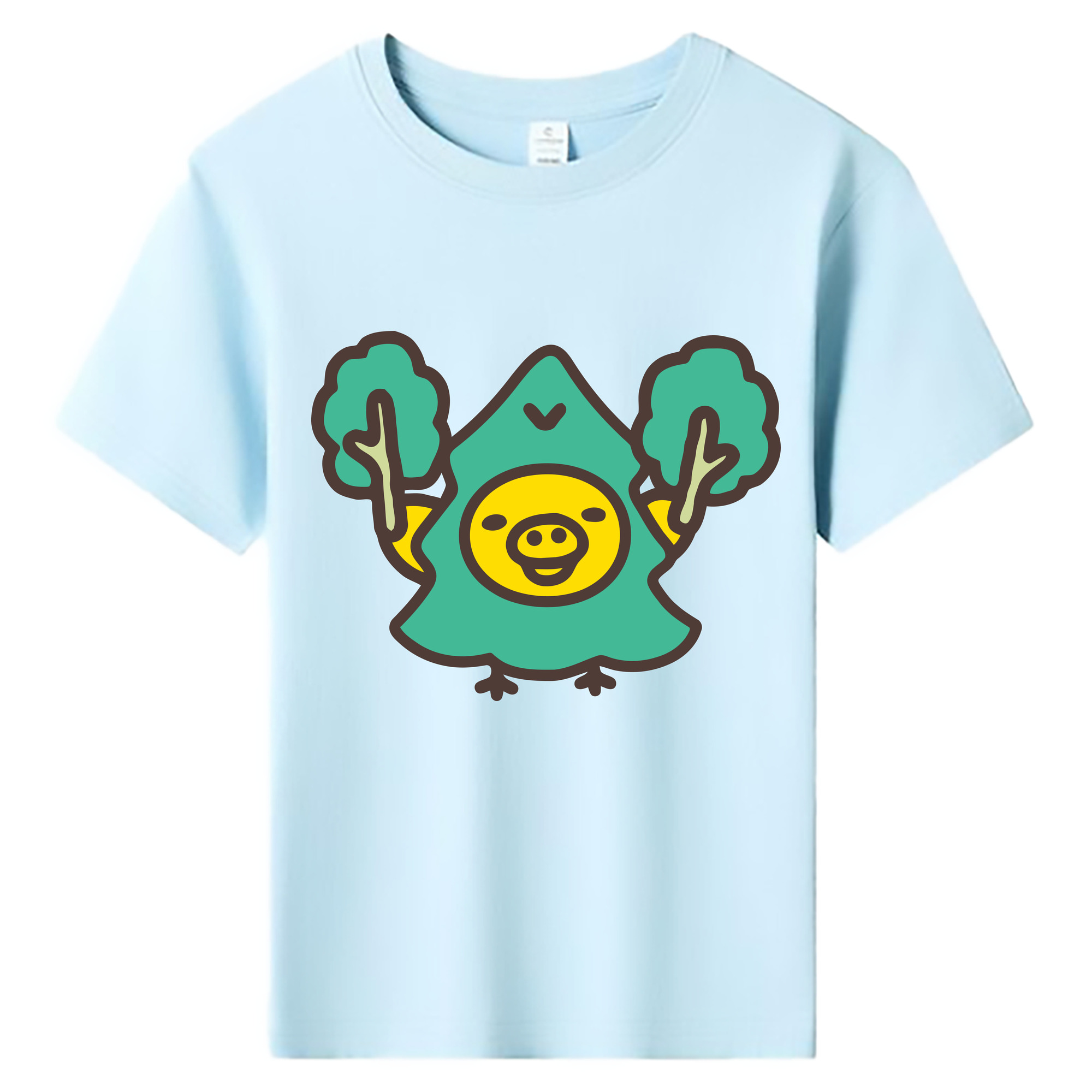 （画像用） リラックマ リラックマ キイロイトリ Rilakkuma Korilakkuma Kiiroitori 綿100％キッズTシャツ（フロントプリント）